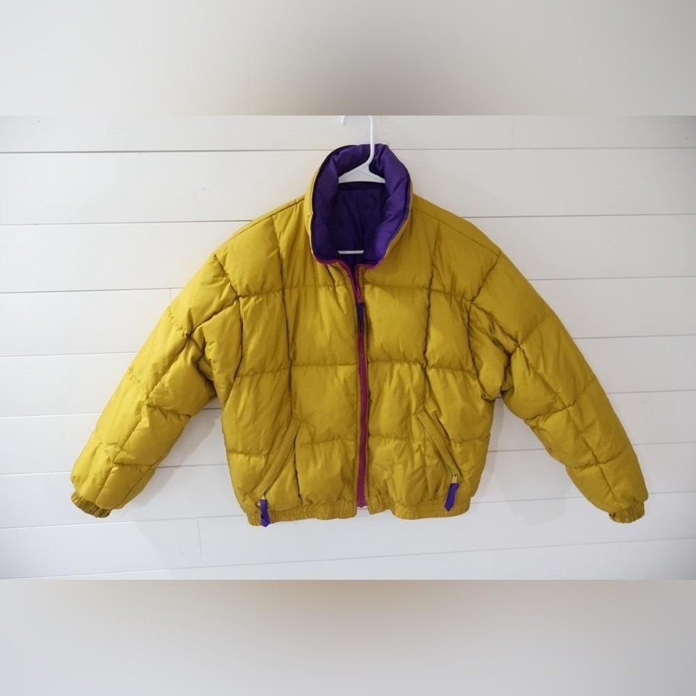 Vintage Eddie Bauer Reversible Goose Down Puffer Jacket 90's USA Women's M